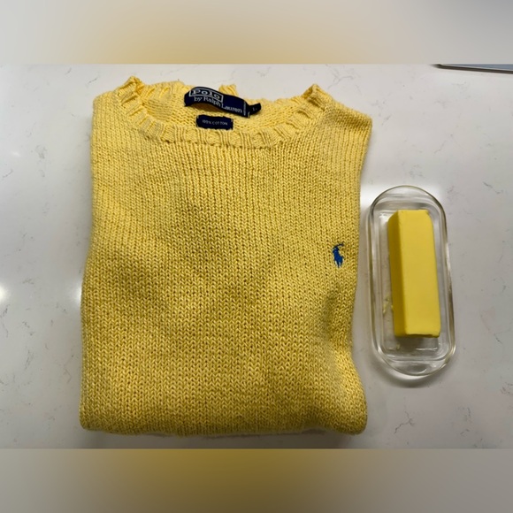 Polo by Ralph Lauren men’s L Large yellow sweater - Picture 6 of 6